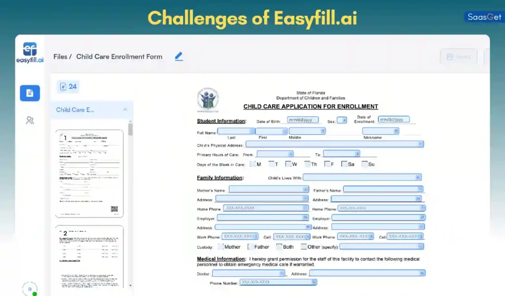 Challenges of Easyfill.ai