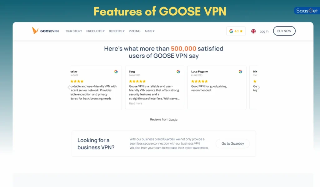 Features of GOOSE VPN
