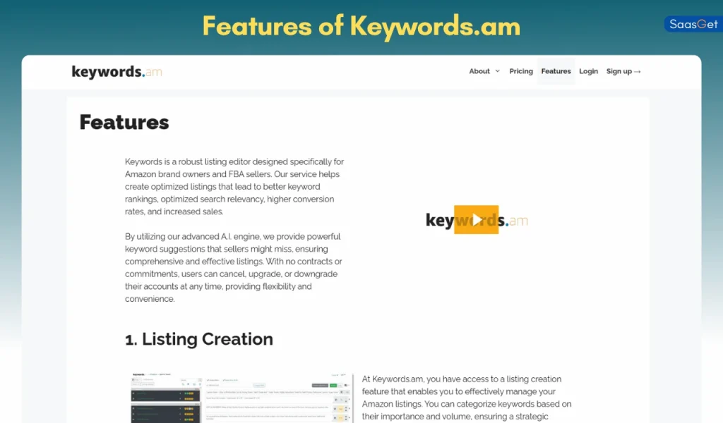 Features of Keywords.am