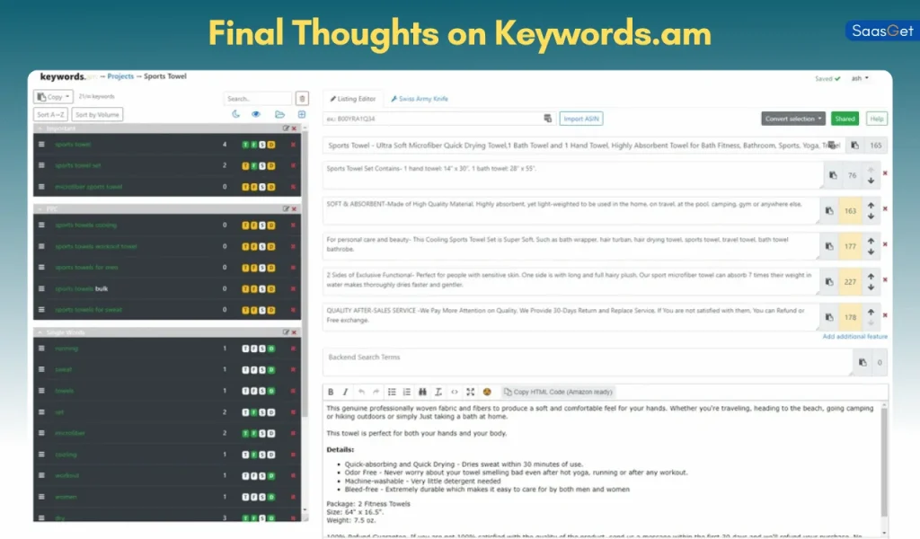 Final Thoughts on Keywords.am