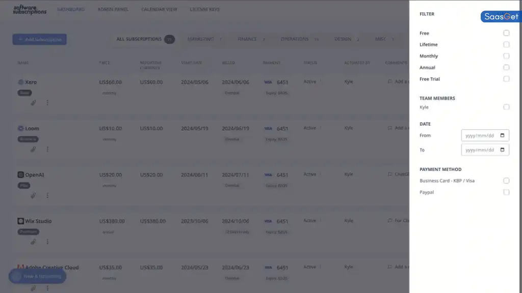 Limitations of SoftwareSubscriptions