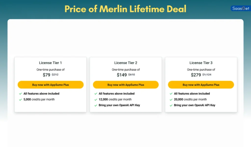 Price of Merlin Lifetime Deal