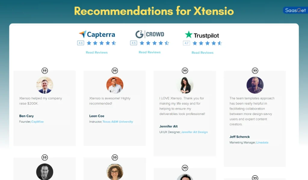 Recommendations for Xtensio