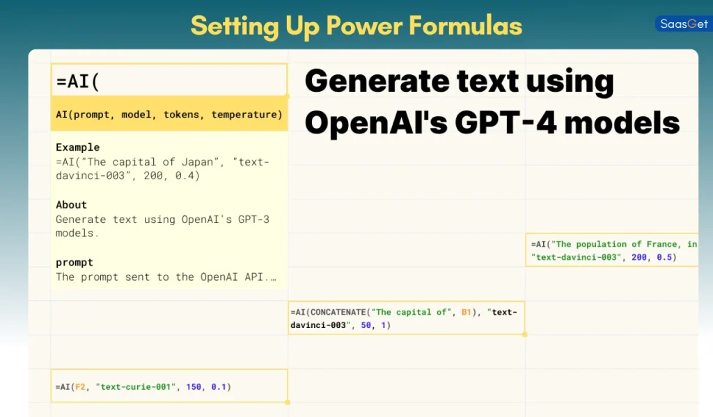 Setting Up Power Formulas