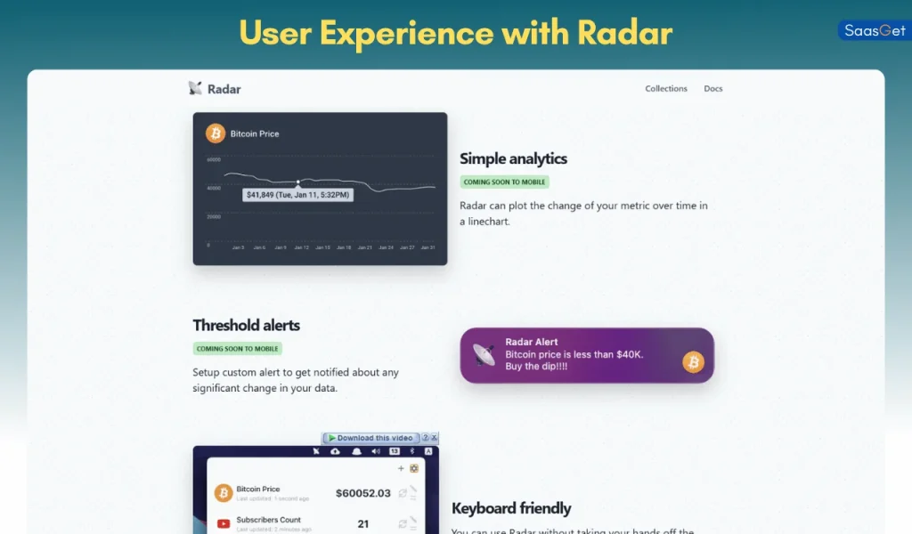 User Experience with Radar